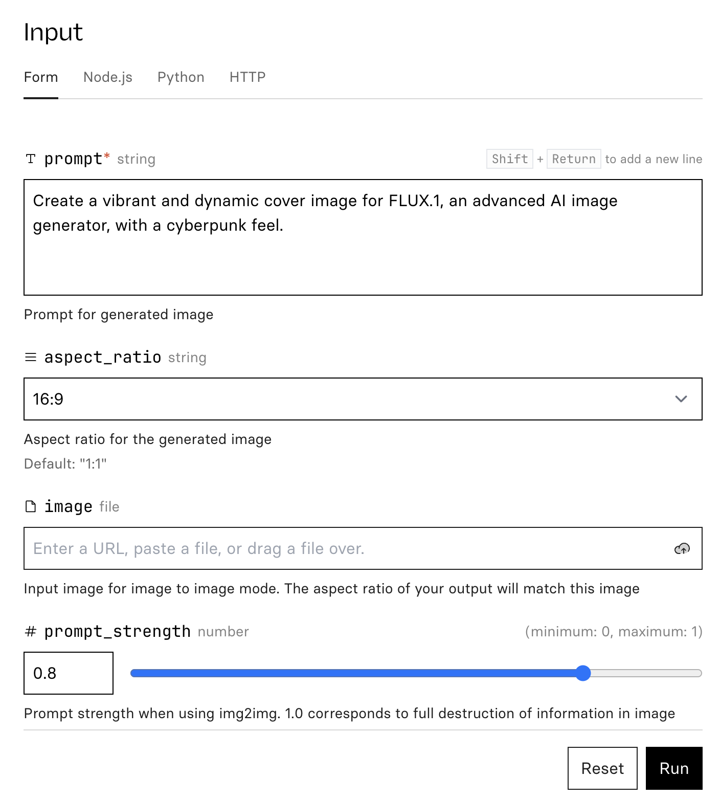 Input at Replicate